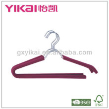 Set of 3pcs EVA foam coated metal shirt hangers with trousers bar